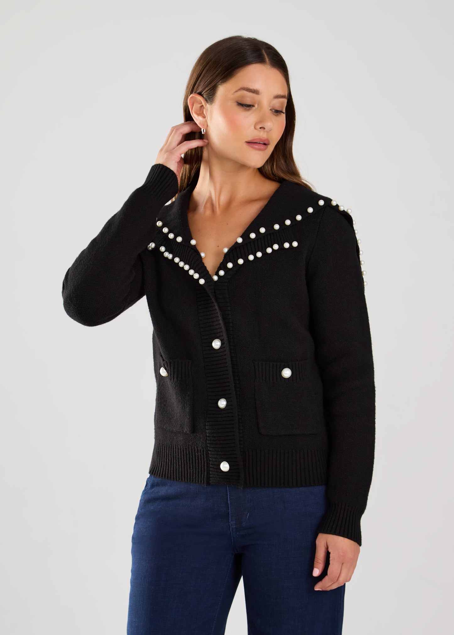 Pearl Embellishment Cardigan