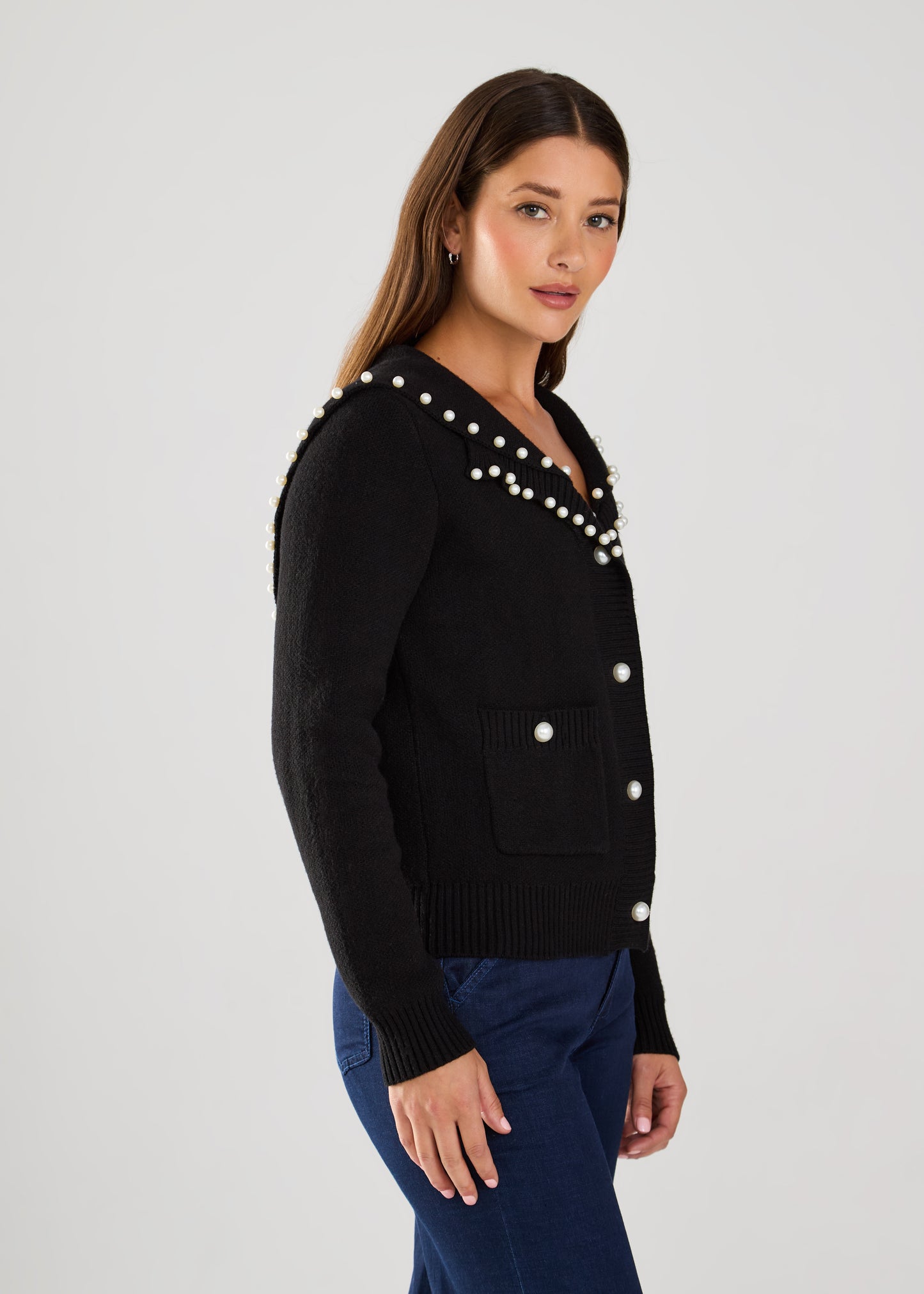 Pearl Embellishment Cardigan