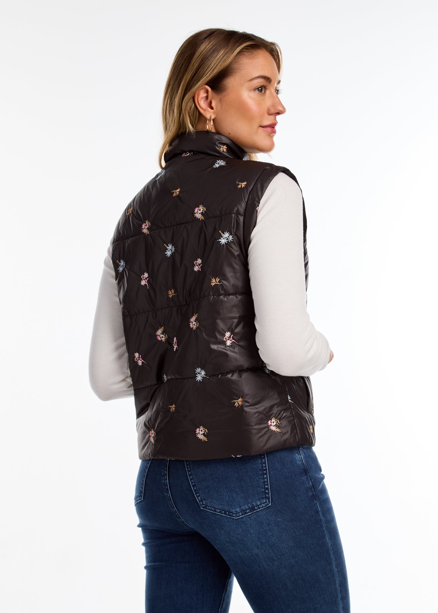 Quilted Embroidered Vest