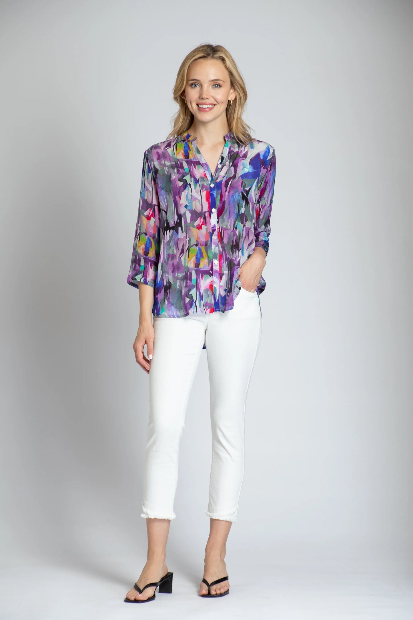 Twilight Abstract Print Blouse