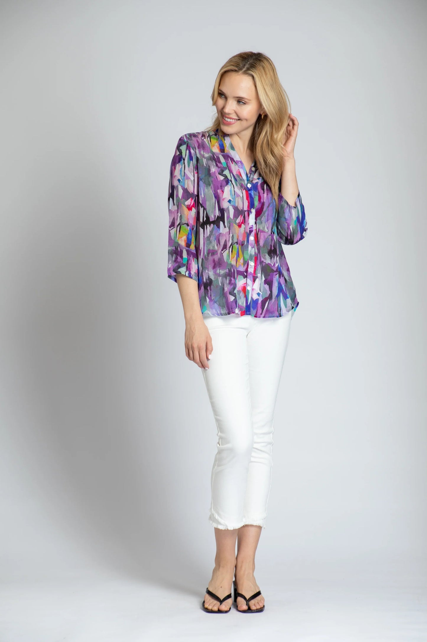 Twilight Abstract Print Blouse