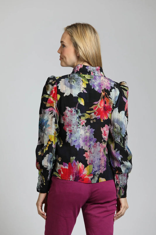 Painted Bloom Print Blouse