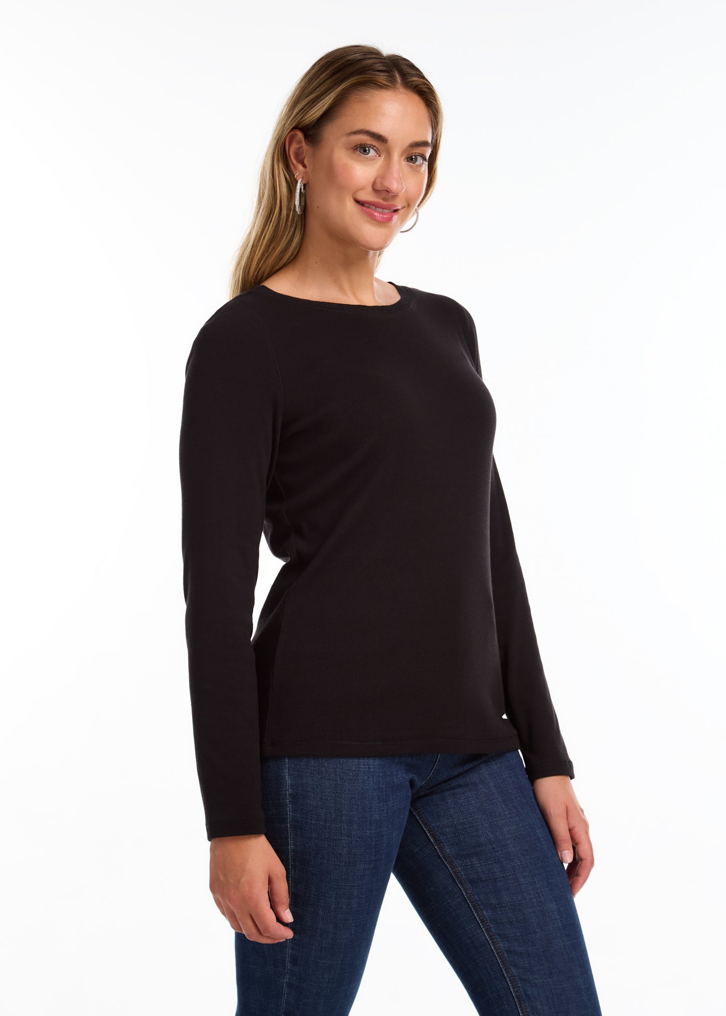 Long Sleeve Boat Neck Top