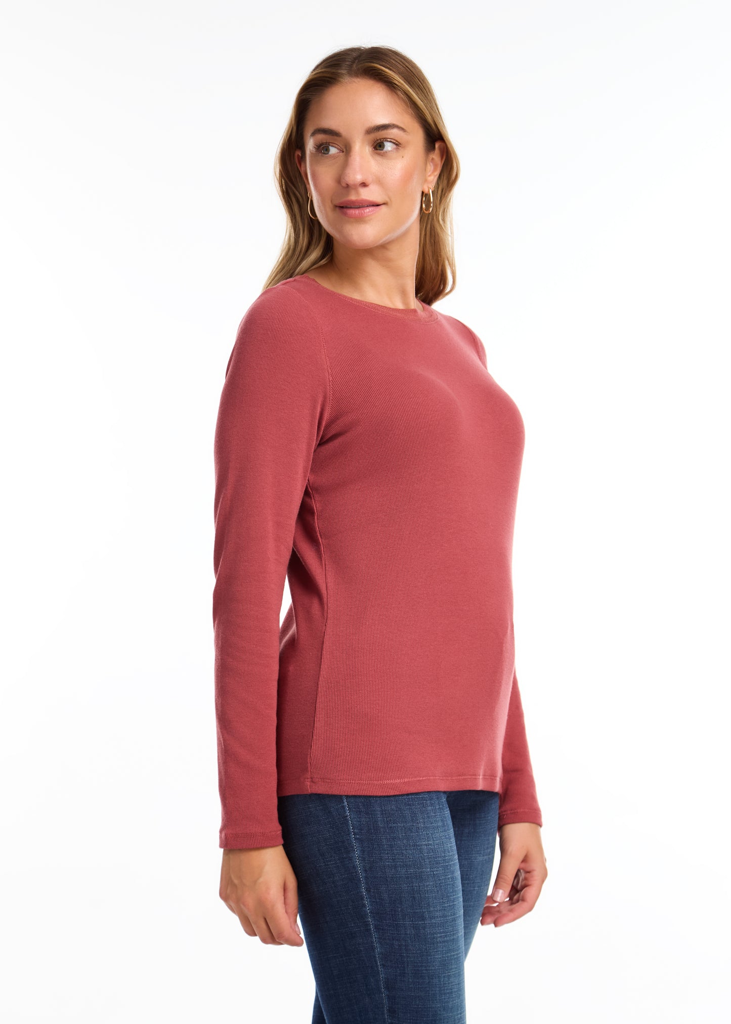 Long Sleeve Boat Neck Top