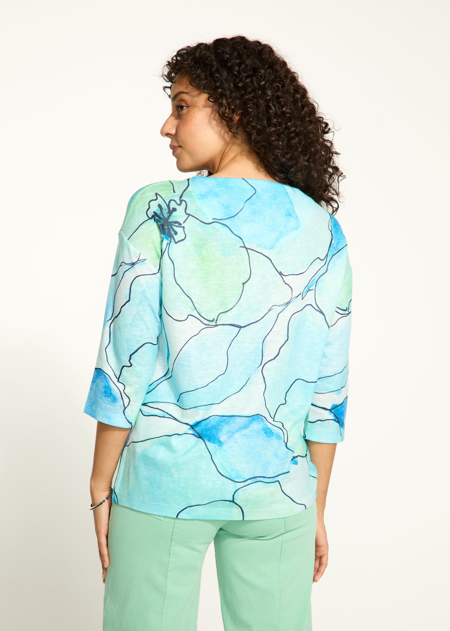 Drop Shoulder Boat Neck Top