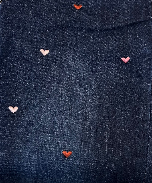 Heart Embroidery Jeans