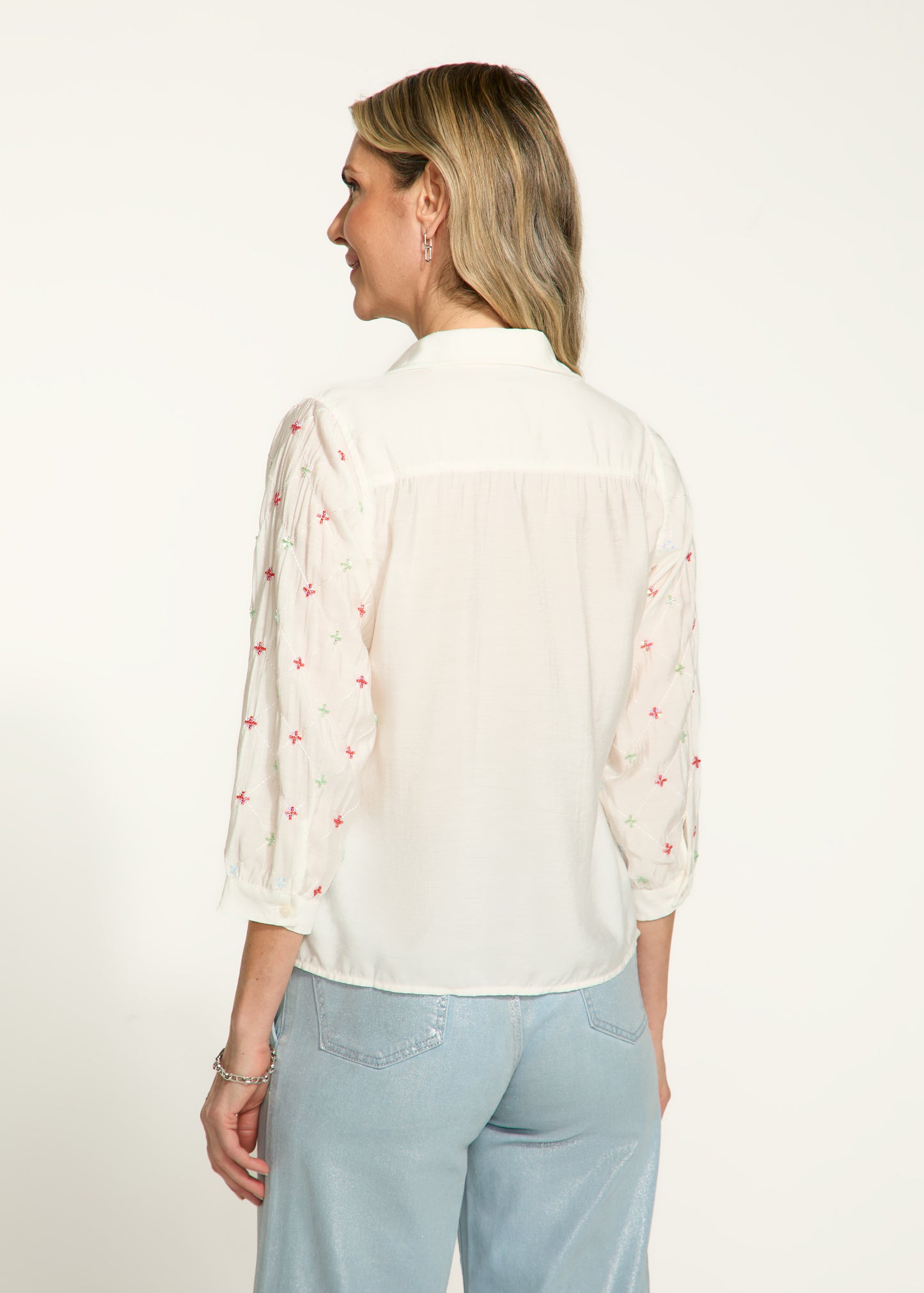 Canopy Flower Beaded Blouse