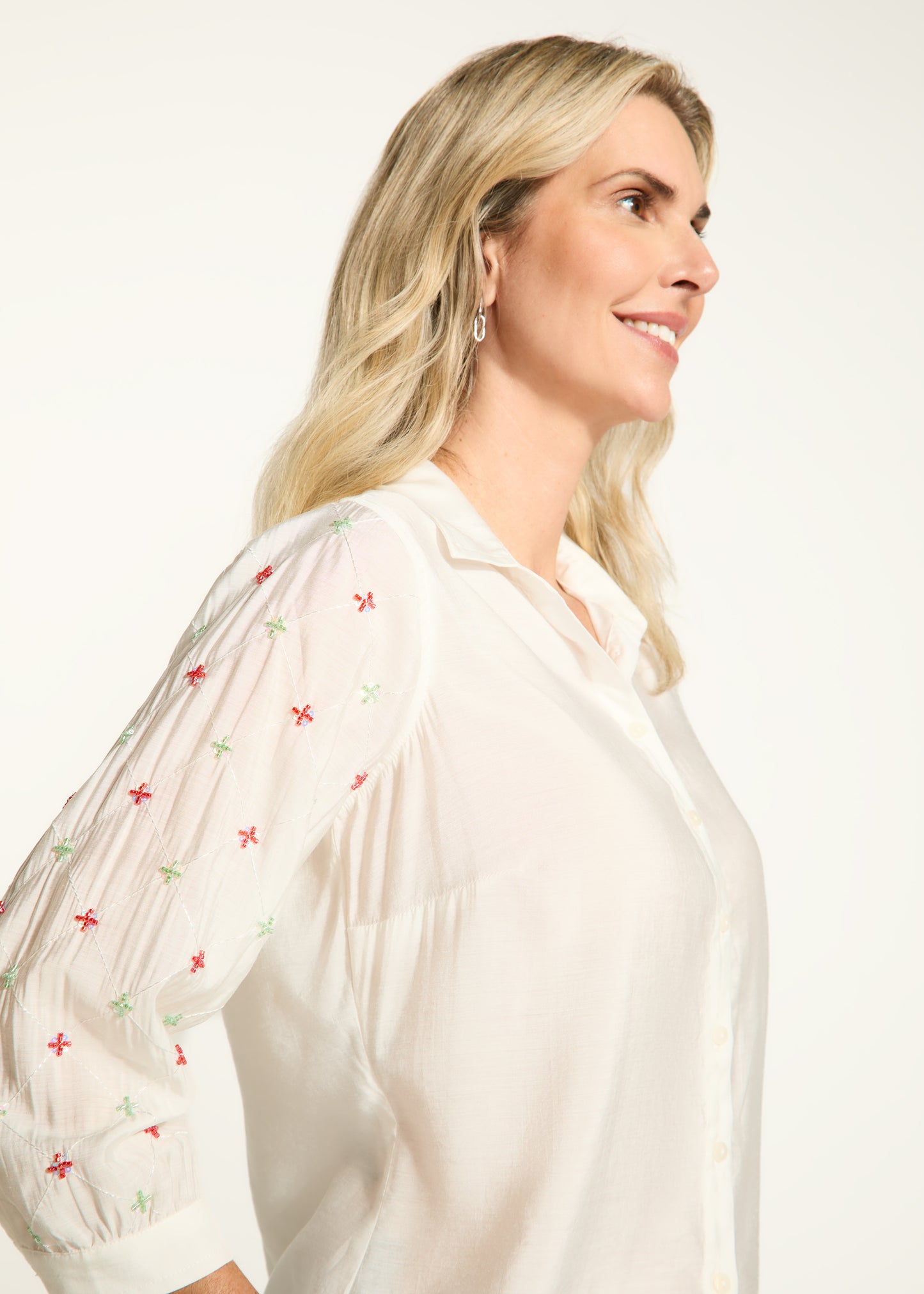 Canopy Flower Beaded Blouse