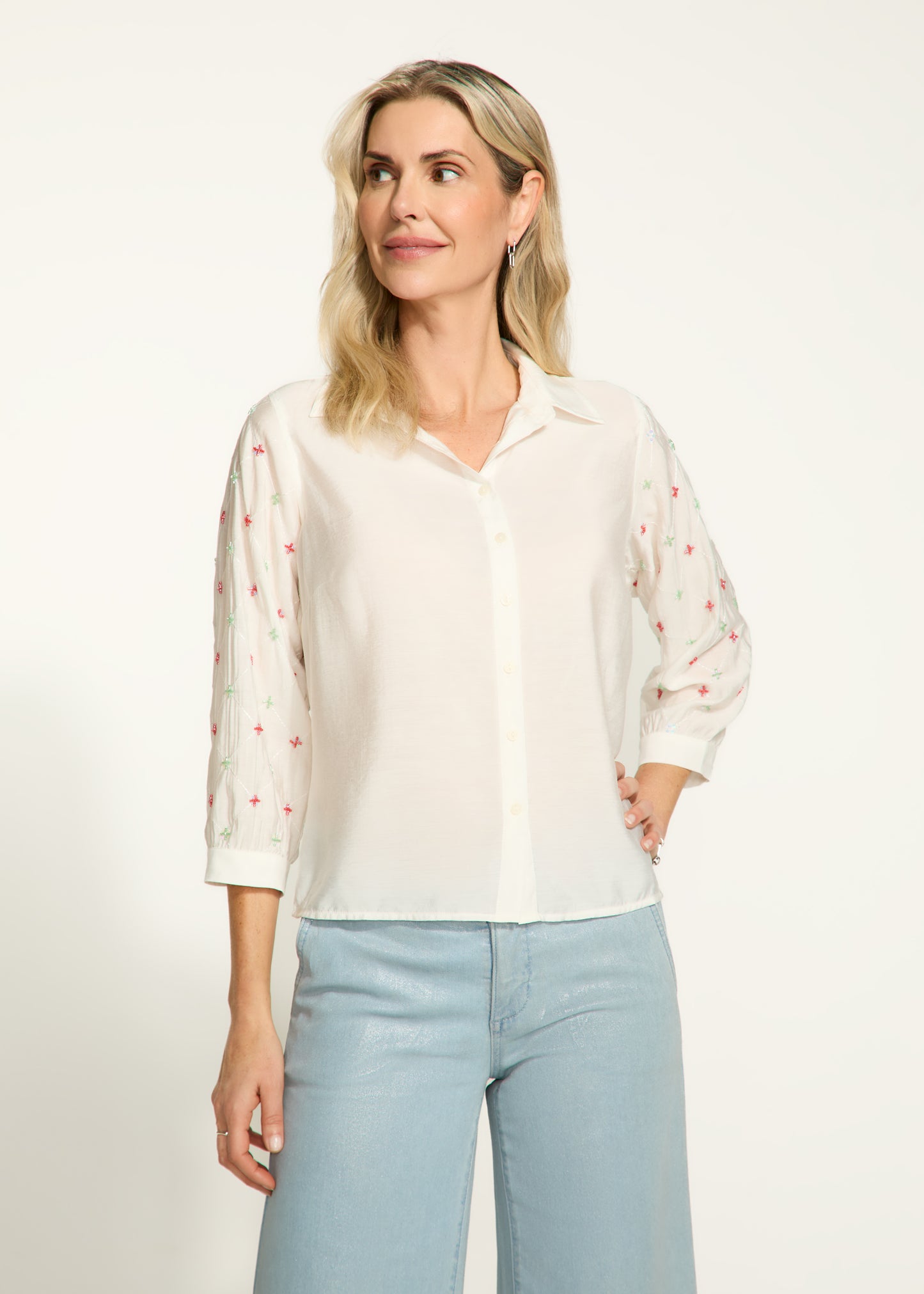 Canopy Flower Beaded Blouse