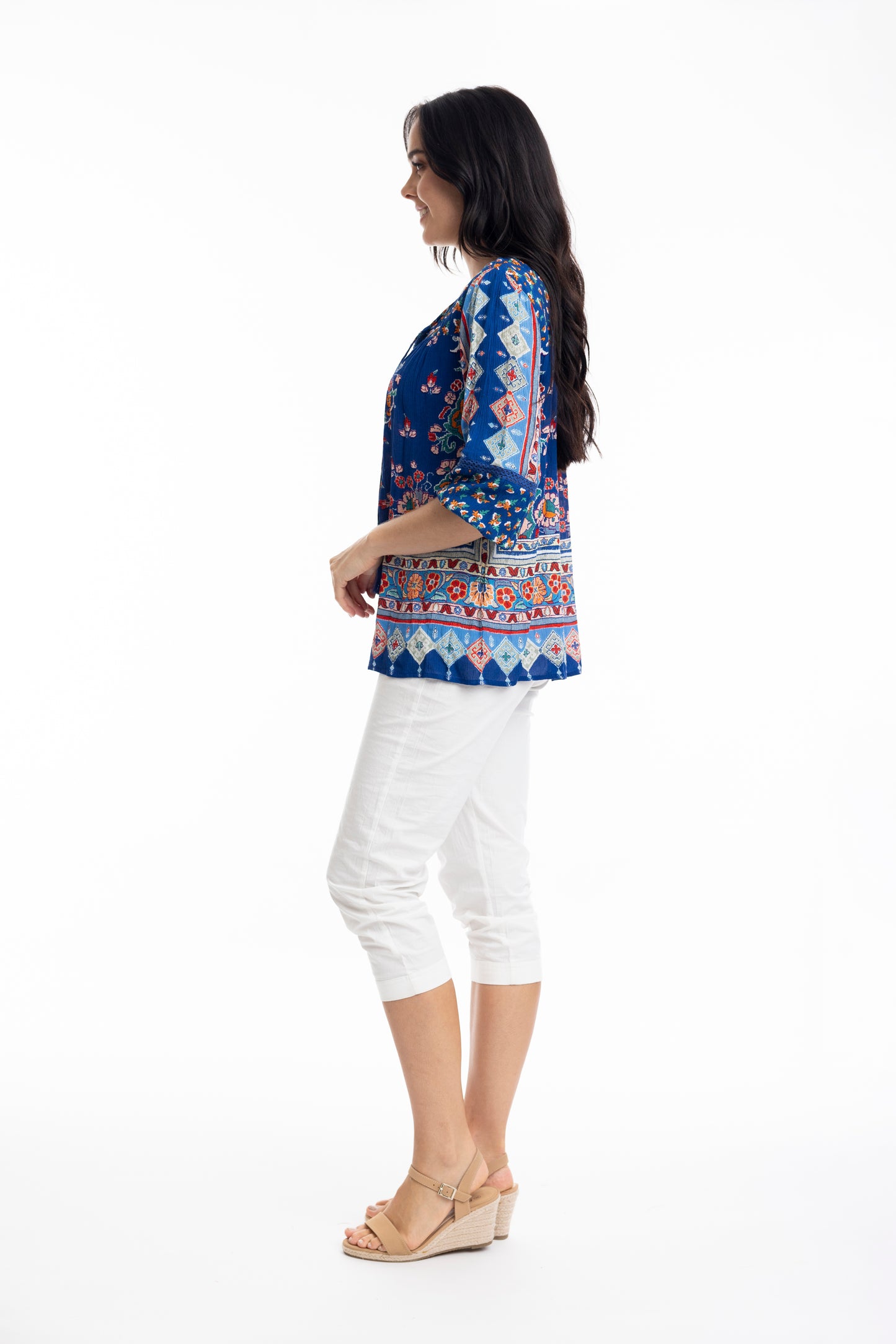 Boho Top | Tapestry Blue