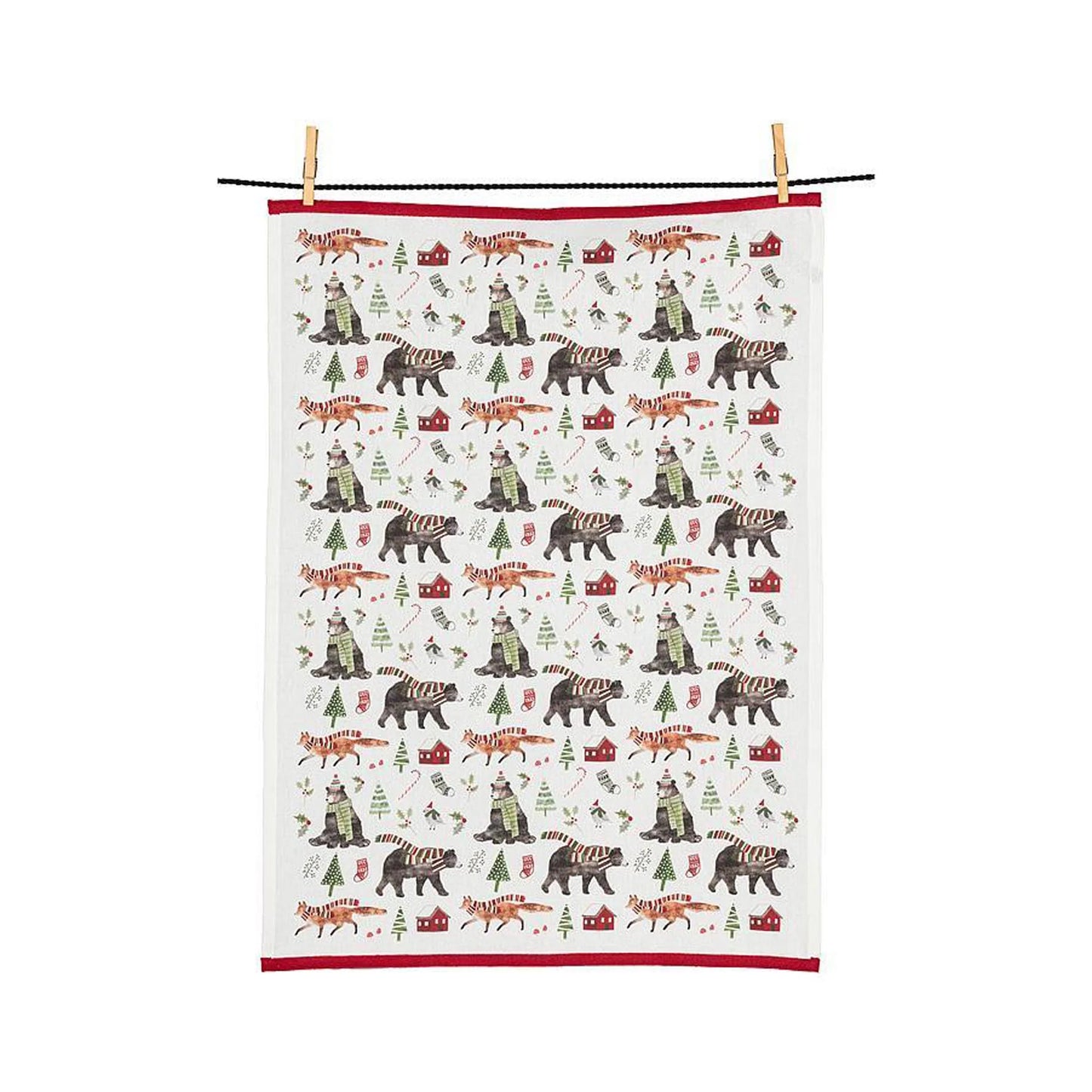 Woodland Animals Tea Towel