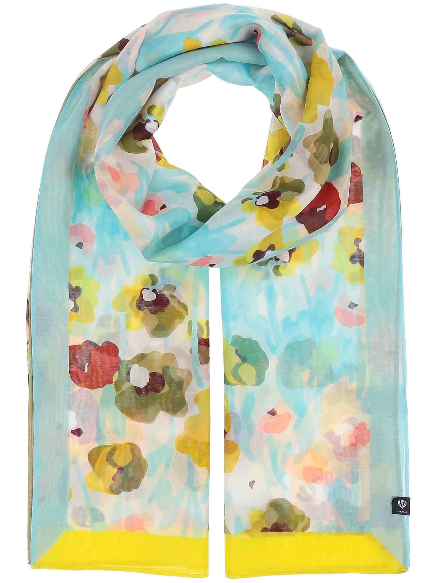 Poppy Floral Cotton Silk Wrap