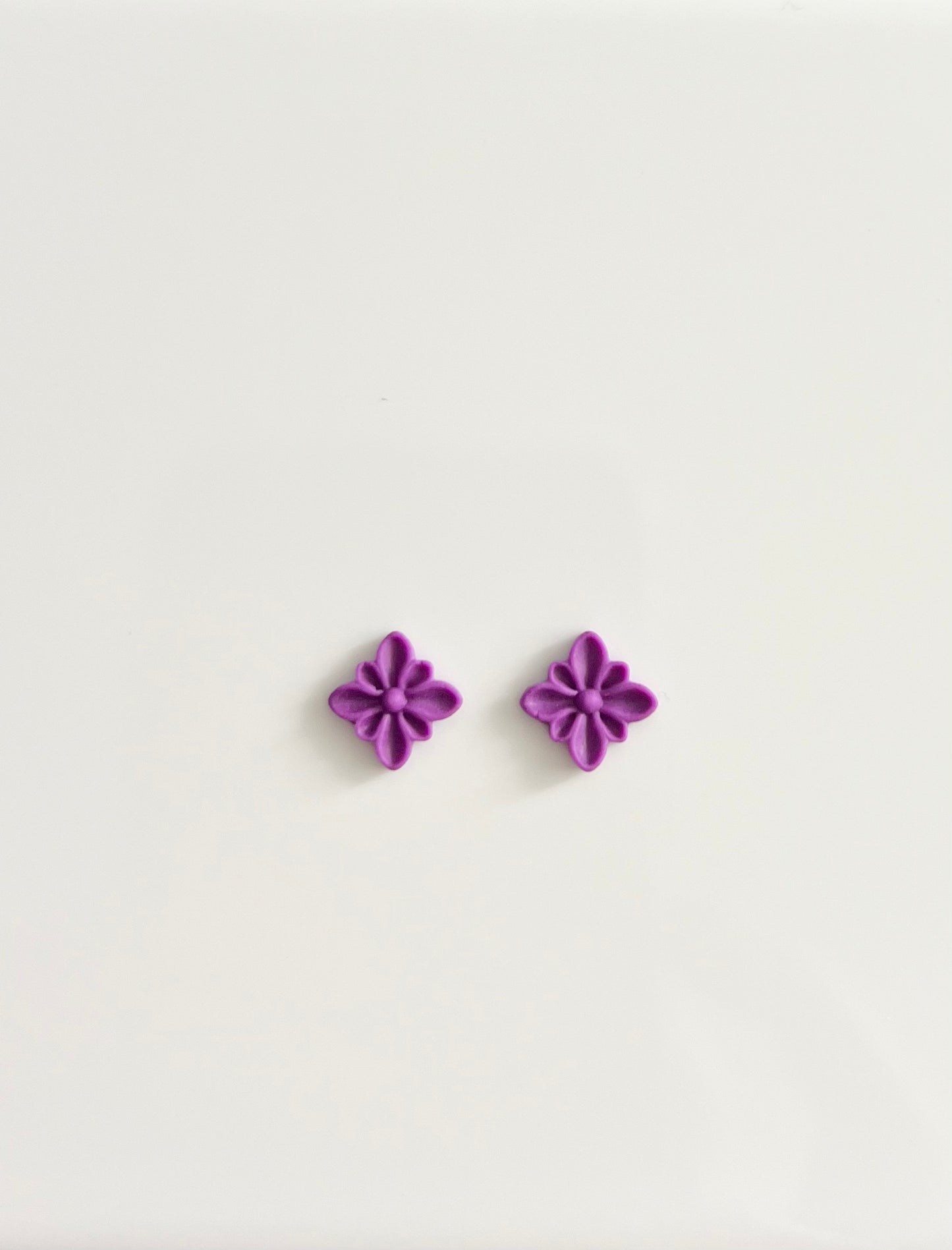 Columbine Flower Clay Studs