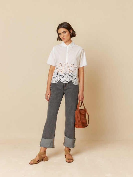 Poplin Embroidered Shirt