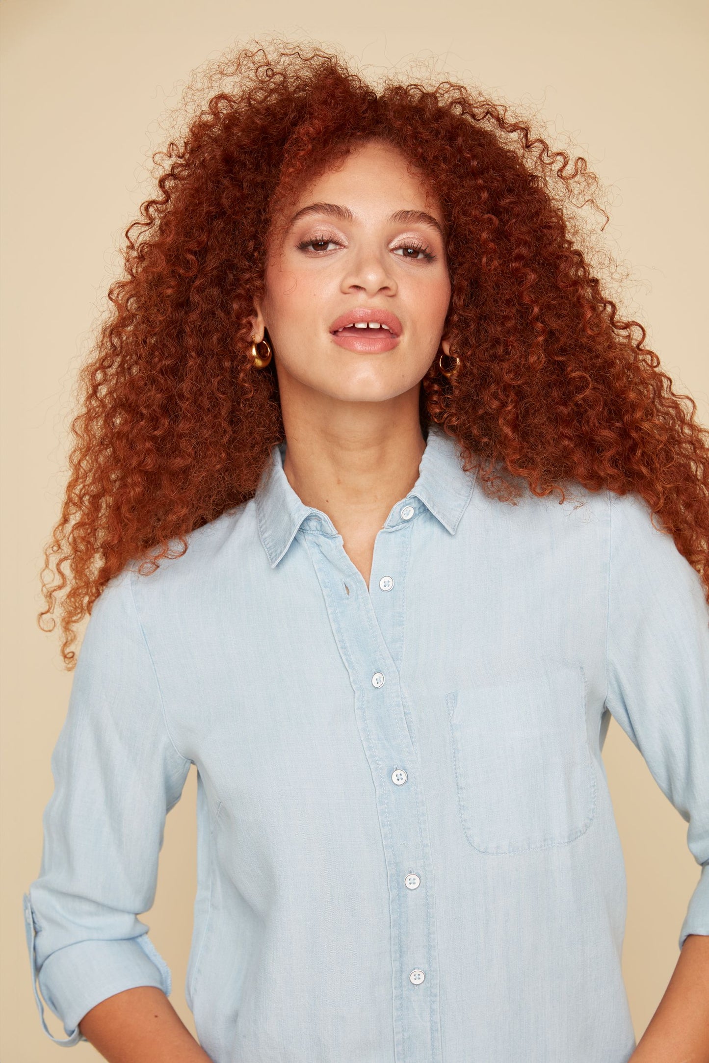 Chambray Tencel Blouse