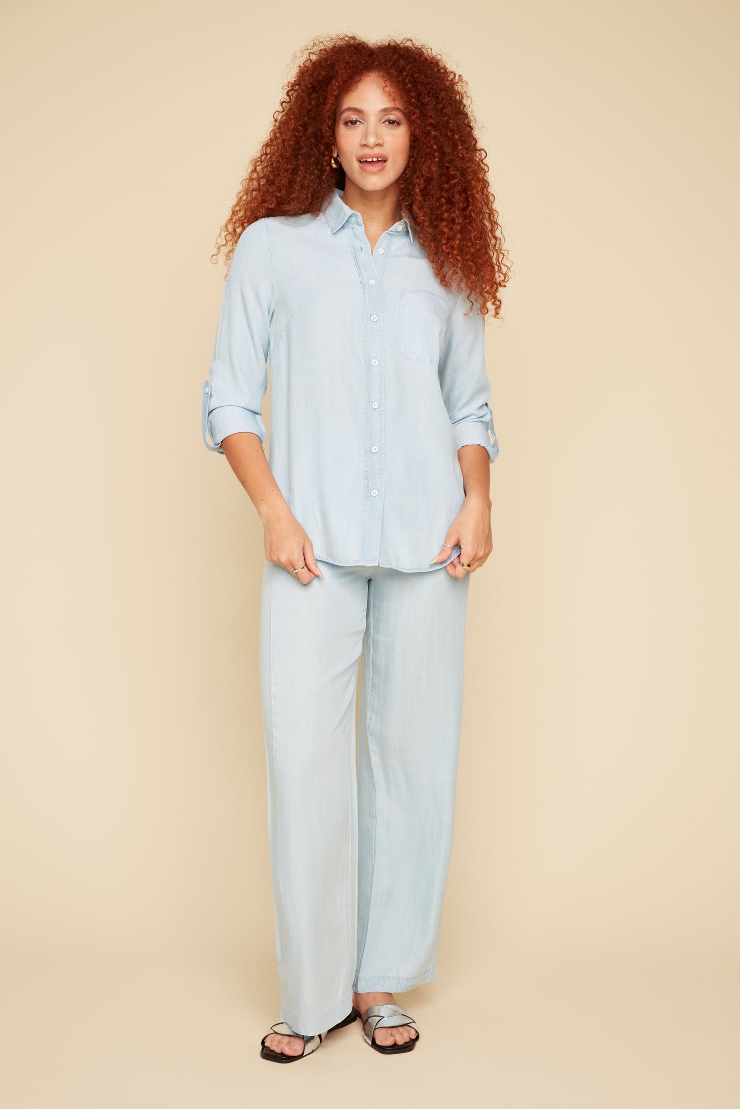 Chambray Tencel Blouse