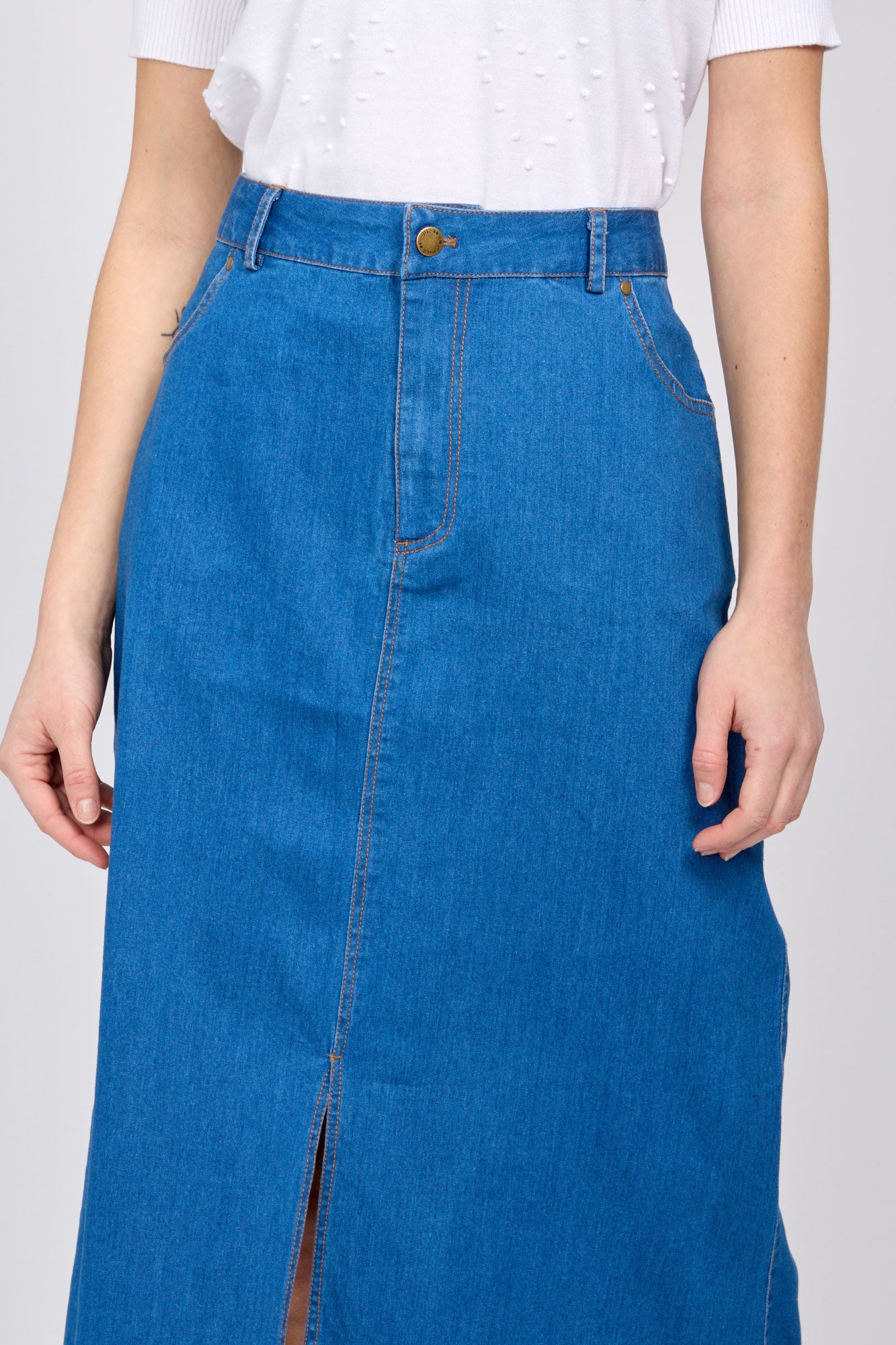 Long Denim Skirt