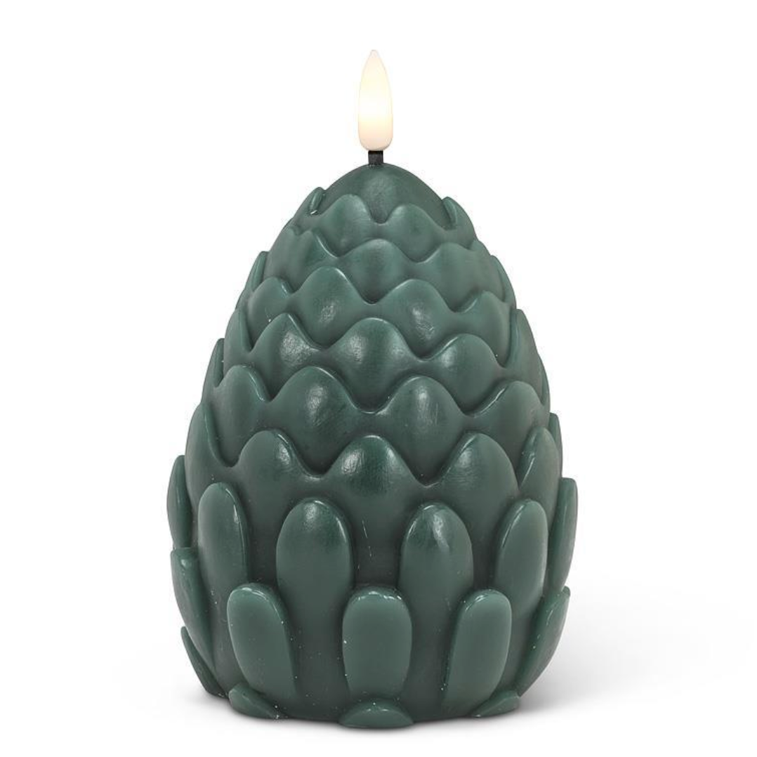 Large Pinecone LED Candle