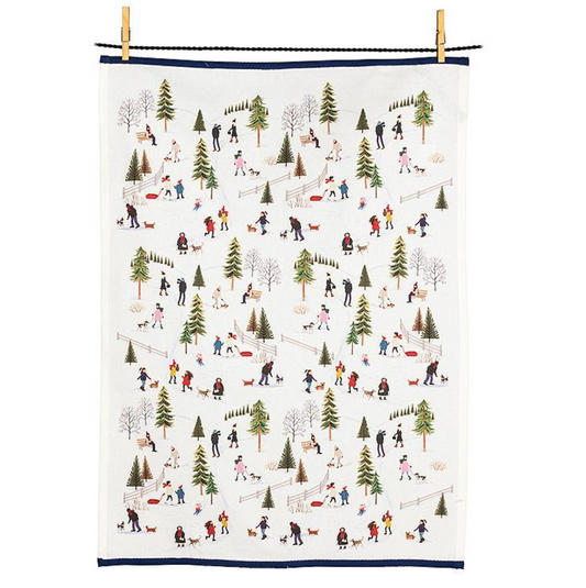 Outdoor Village Tea Towel