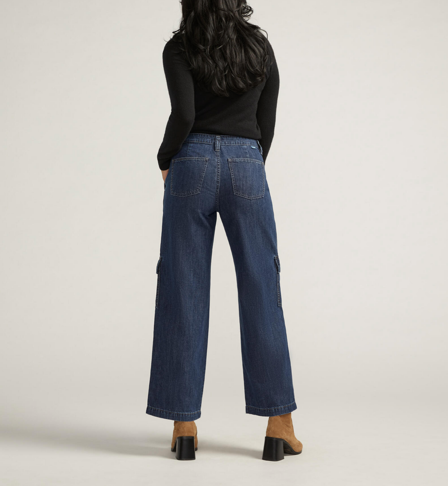 High Rise Wide Leg Cargo Jean