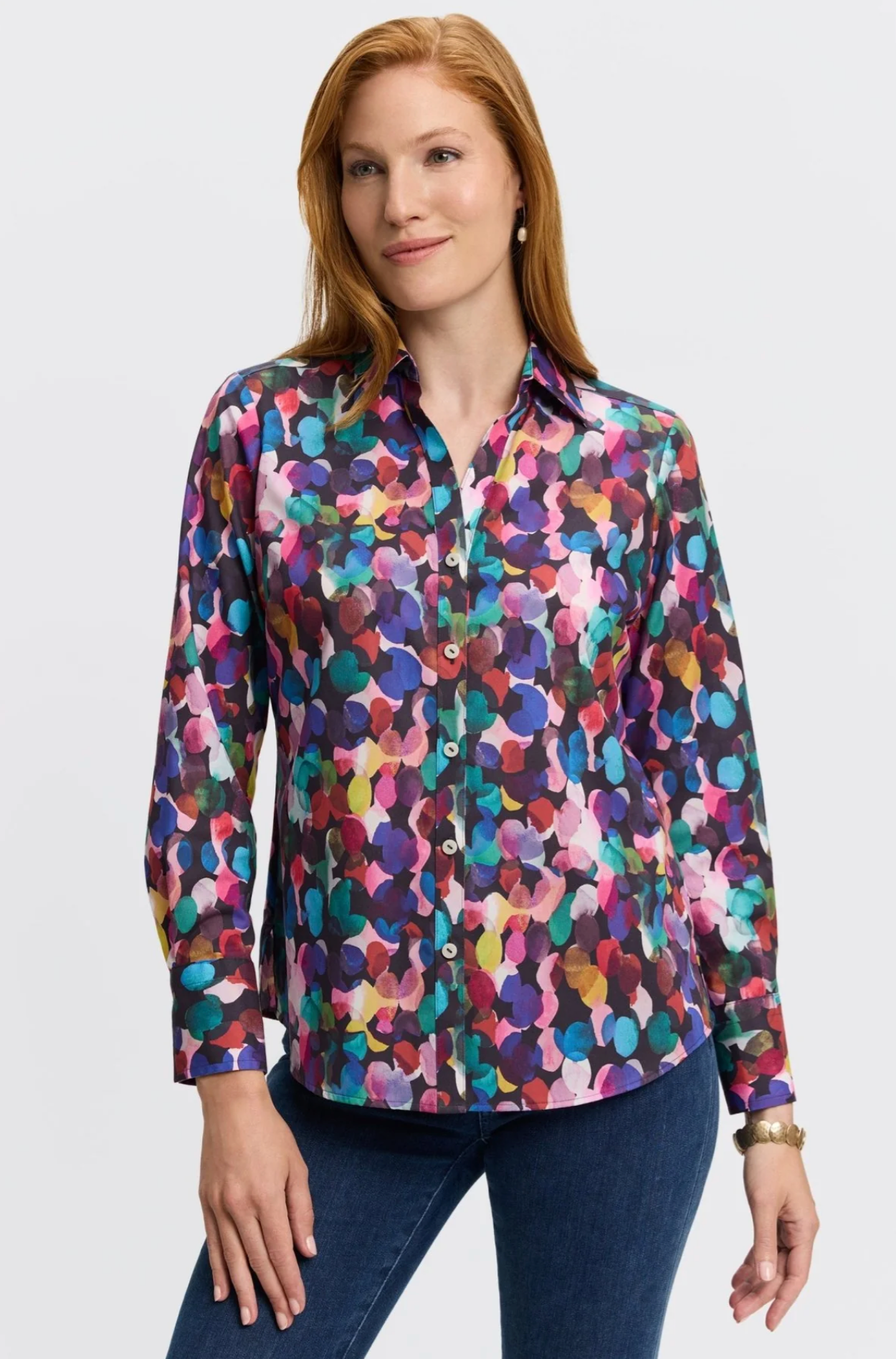 Mary No-Iron City Lights Blouse