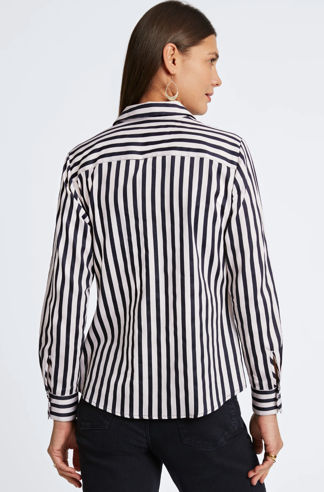 Mary No Iron Stripe & Gingham Blouse