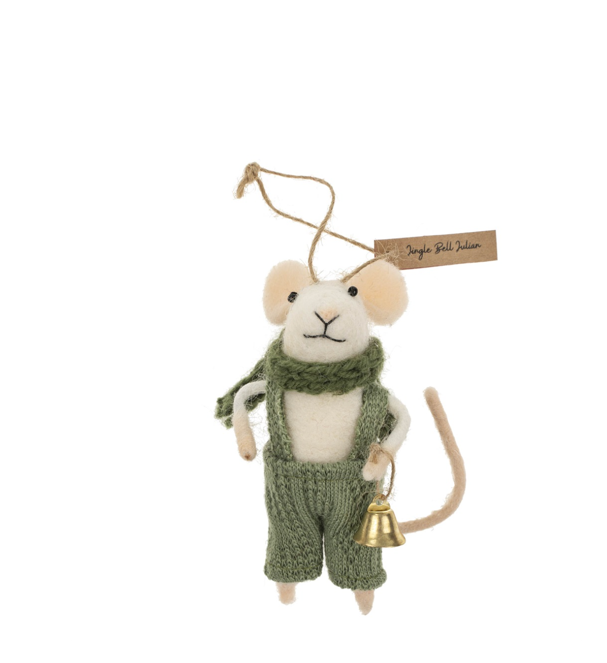 Jingle Bell Julian Felt Mouse