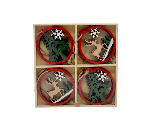 Deer/Fir Ornament | 8 pk