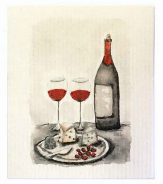 Wine & Cheese Dish Cloth