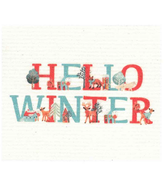 Hello Winter Dish Cloth