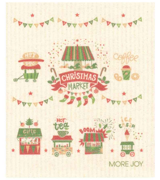 Christmas Market Dish Cloth