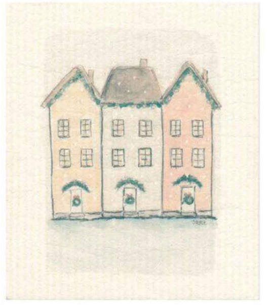 Winter Town Dish Cloth