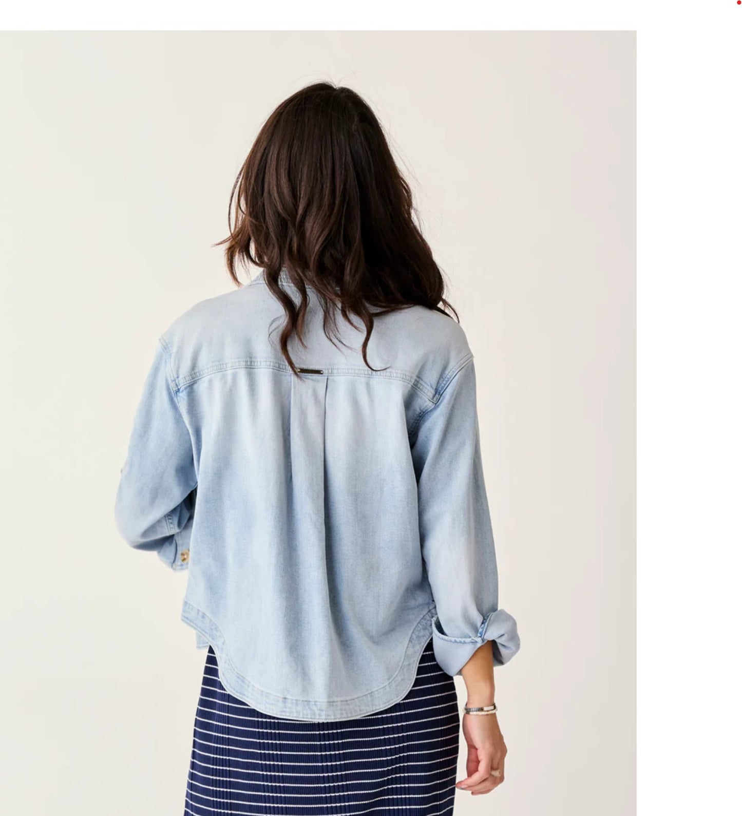 Flora Denim Shacket