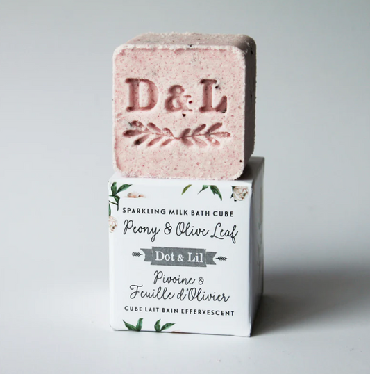 Peony & Olive Leaf Sparkling Bath Cubes