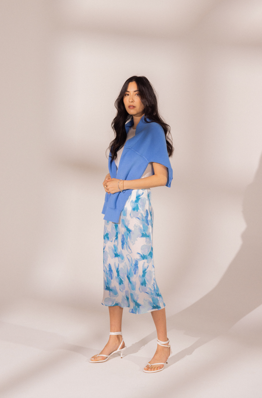 Tatiana Satin Midi Skirt