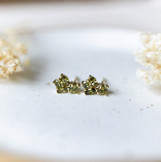 Deco Studs | Moss Green