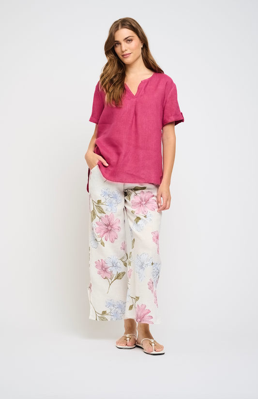 Split Leg Linen Pant