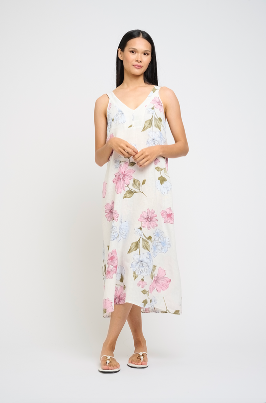 Sleeveless Maxi Linen Dress