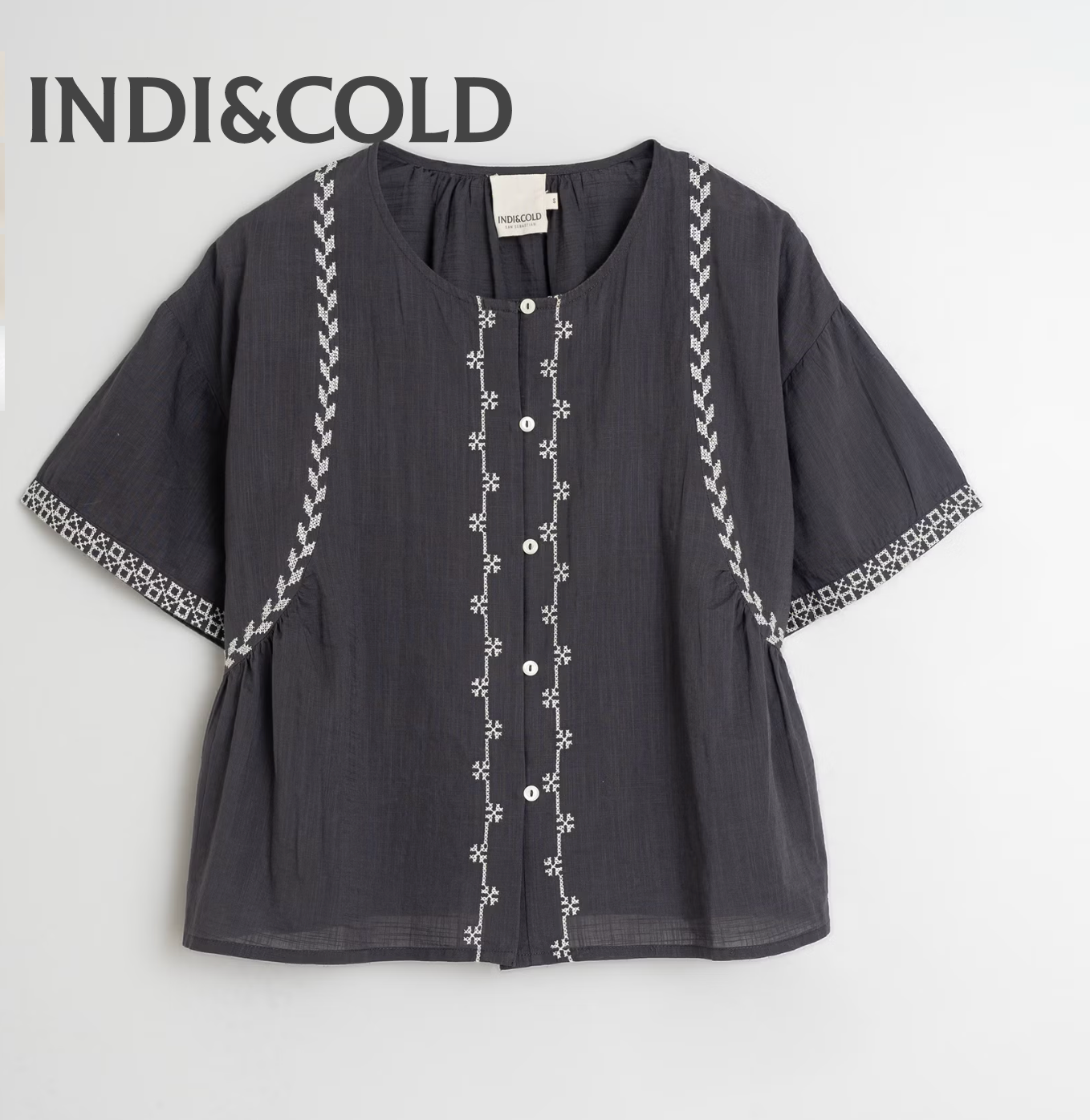 Embroidered Trapeze Shirt