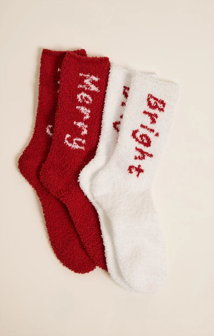 Merry & Bright Socks | 2pk