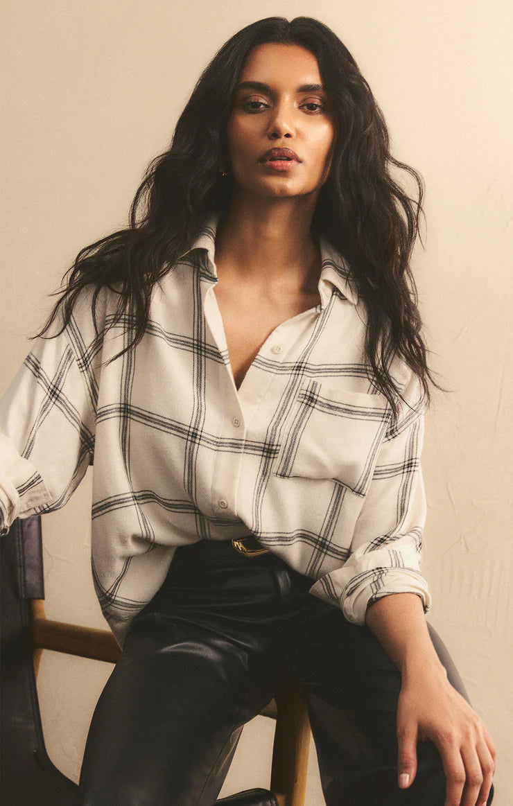 River Plaid Button-Up