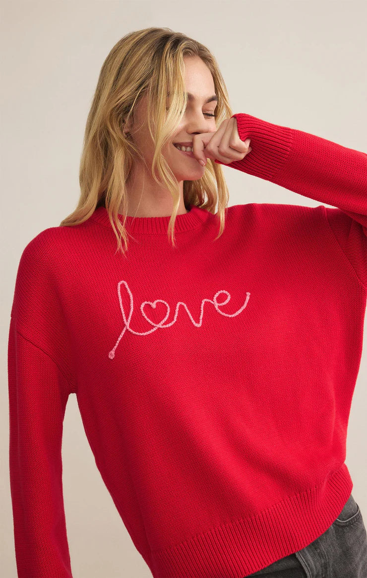 Love Notes Boyfriend Sweater