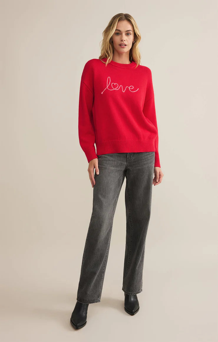 Love Notes Boyfriend Sweater