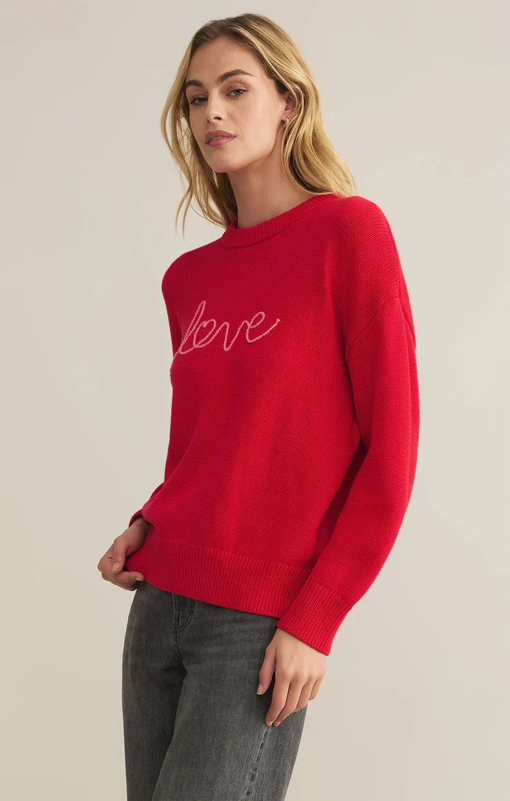 Love Notes Boyfriend Sweater